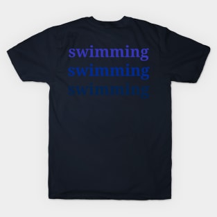 Swimming instructor, swimming learning, swim teacher, fading blue v2 T-Shirt